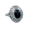 Southwestern Onyx Sterling Silver Ring Size 4-1/2 JX130374